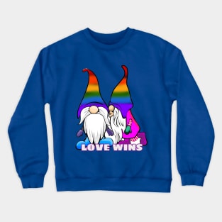 PRIDE GNOMES LOVE WINS Crewneck Sweatshirt